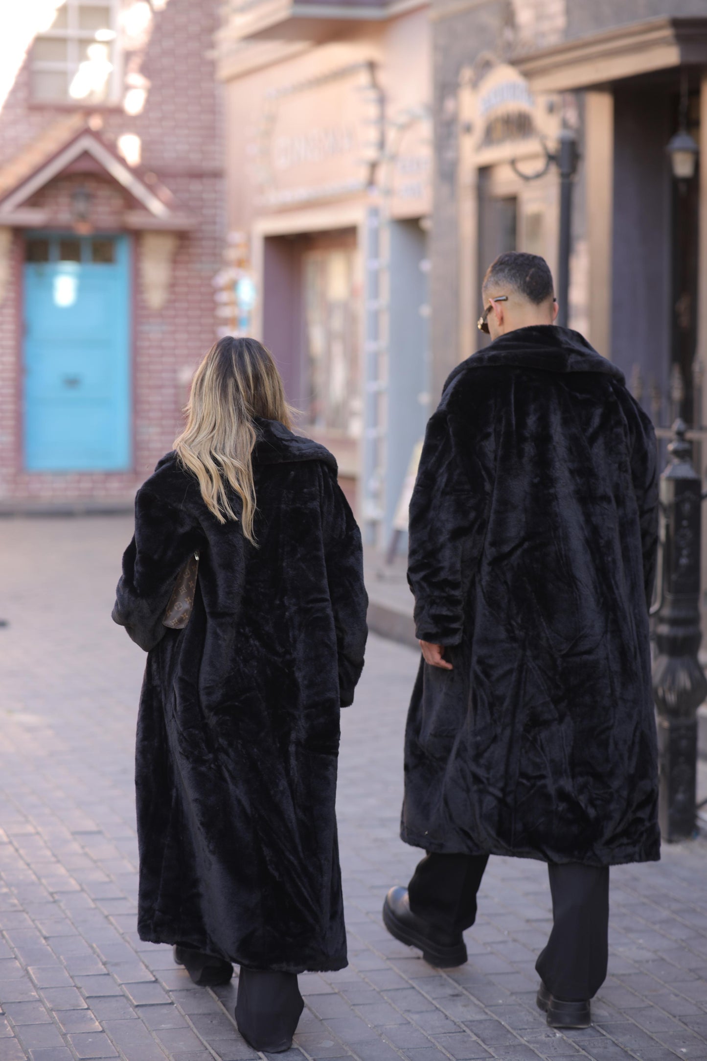 Fur long coat For her