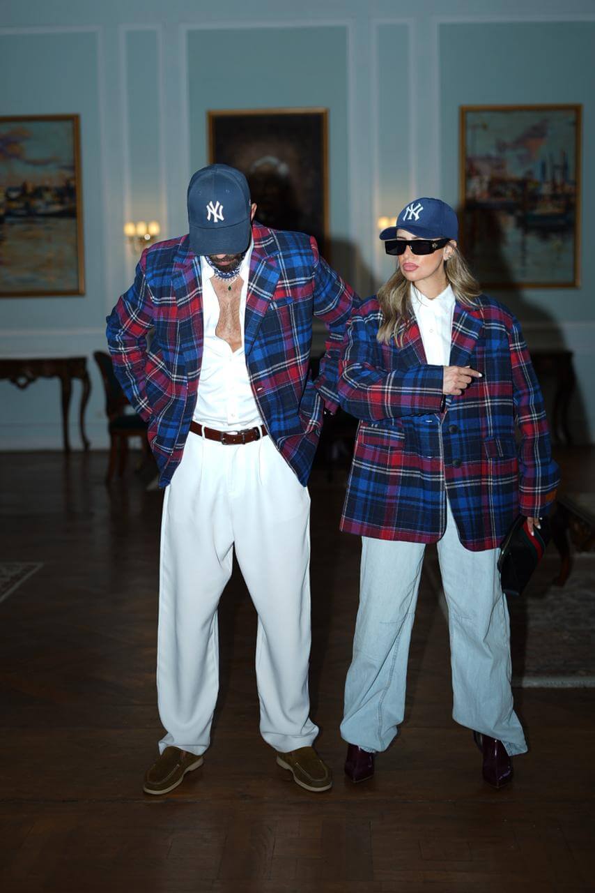 Heritage chic blazer In Red - Couples Bundle