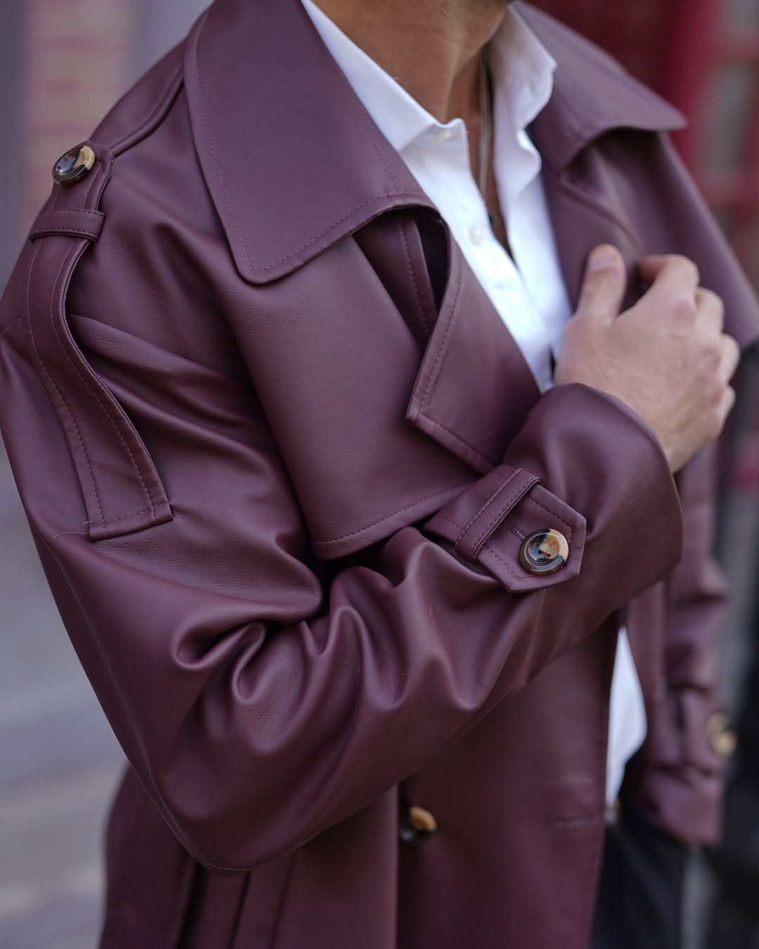 Leather trench coat For Him