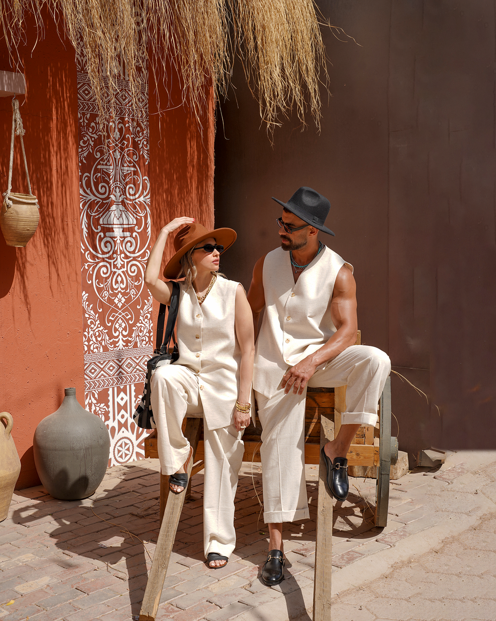 linen Elite Vest Set "CUP