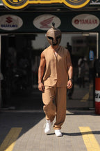 Camel Casual Linen Vest