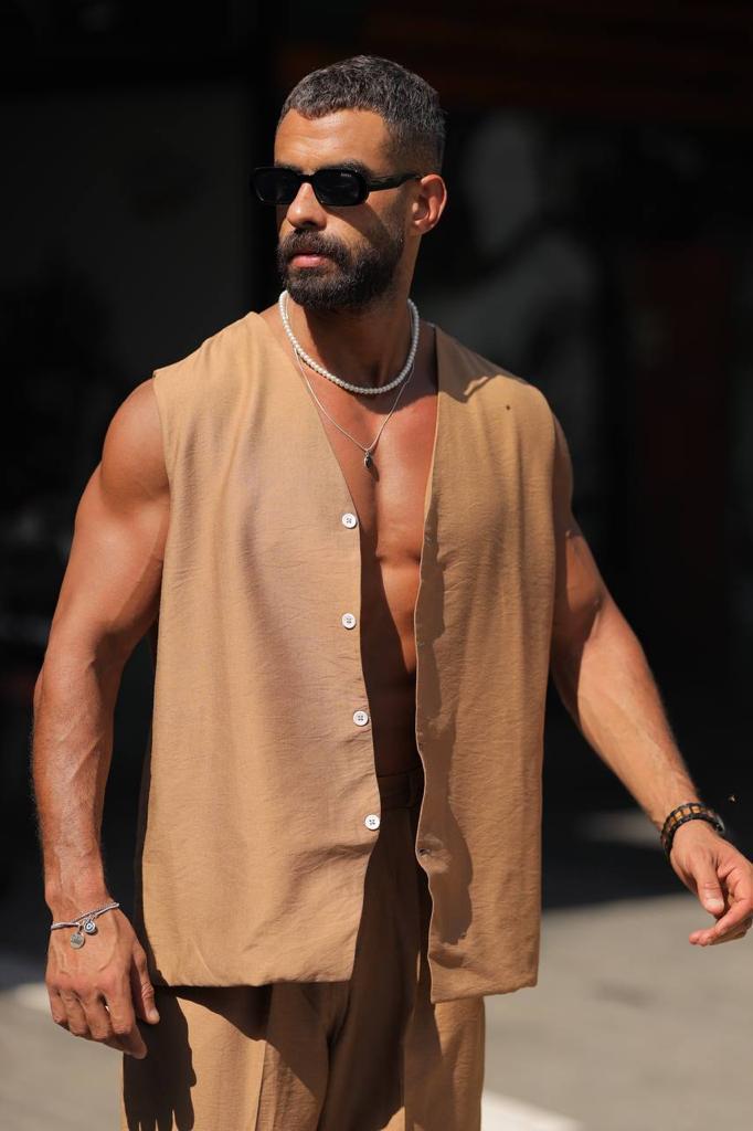 Linen Vest Set For Him