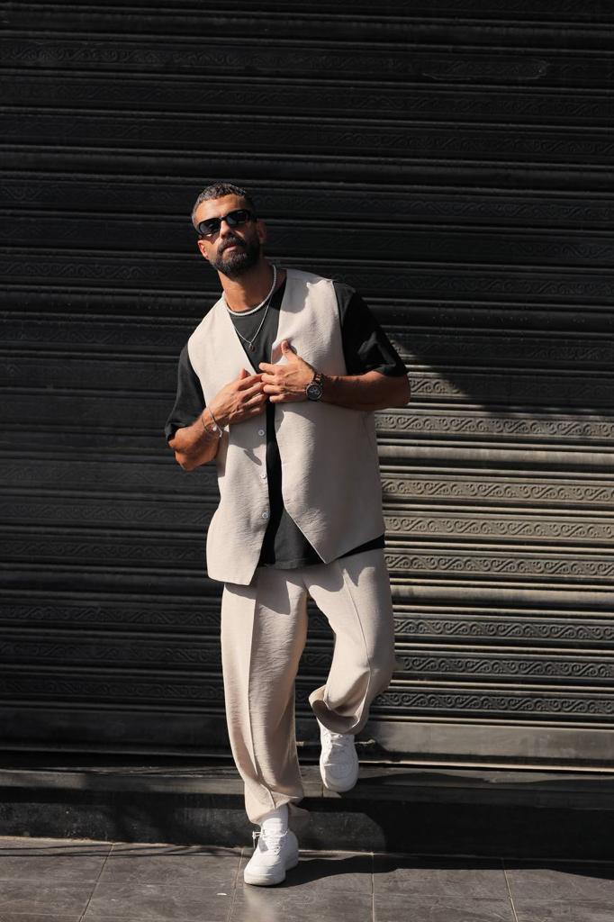 Linen Vest Set For Him