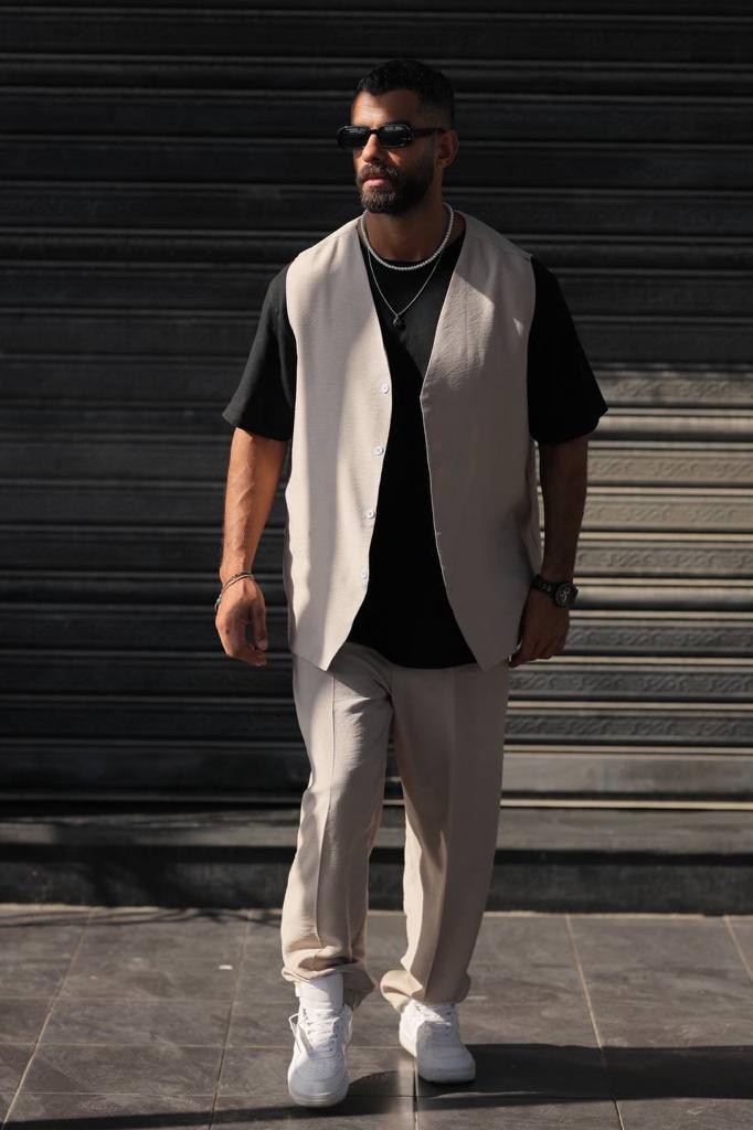 Linen Vest Set For Him