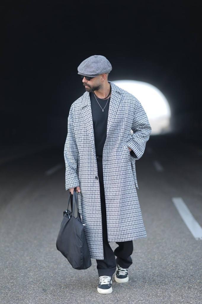 White Long Wool Coat For Him