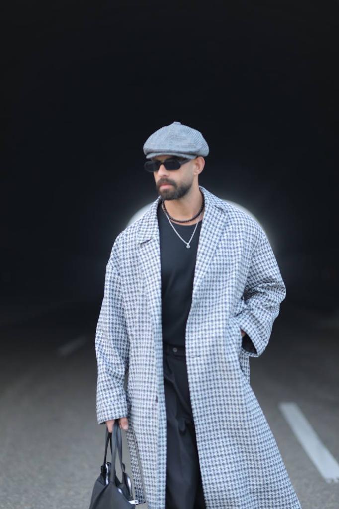 White Long Wool Coat For Him