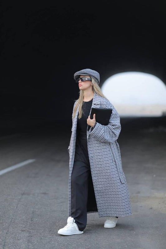 white Long Wool Coat For Her