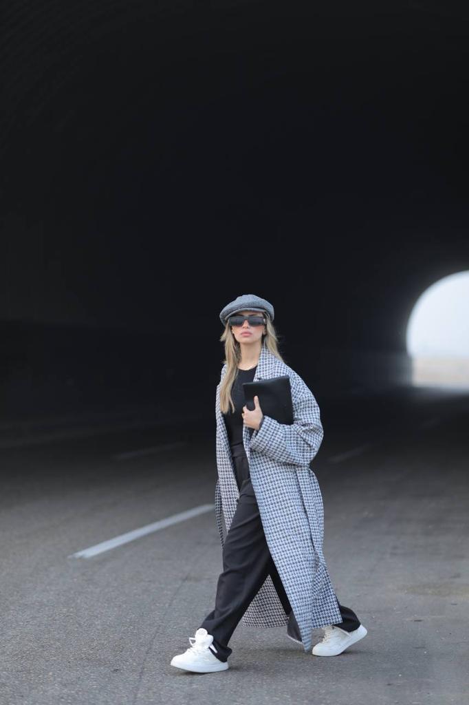 white Long Wool Coat For Her
