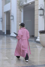 Pink Long Wool Coat For Her