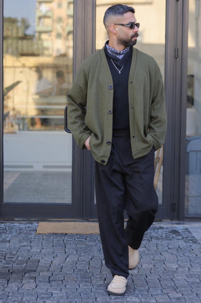 Chunky Open Cardigan "M