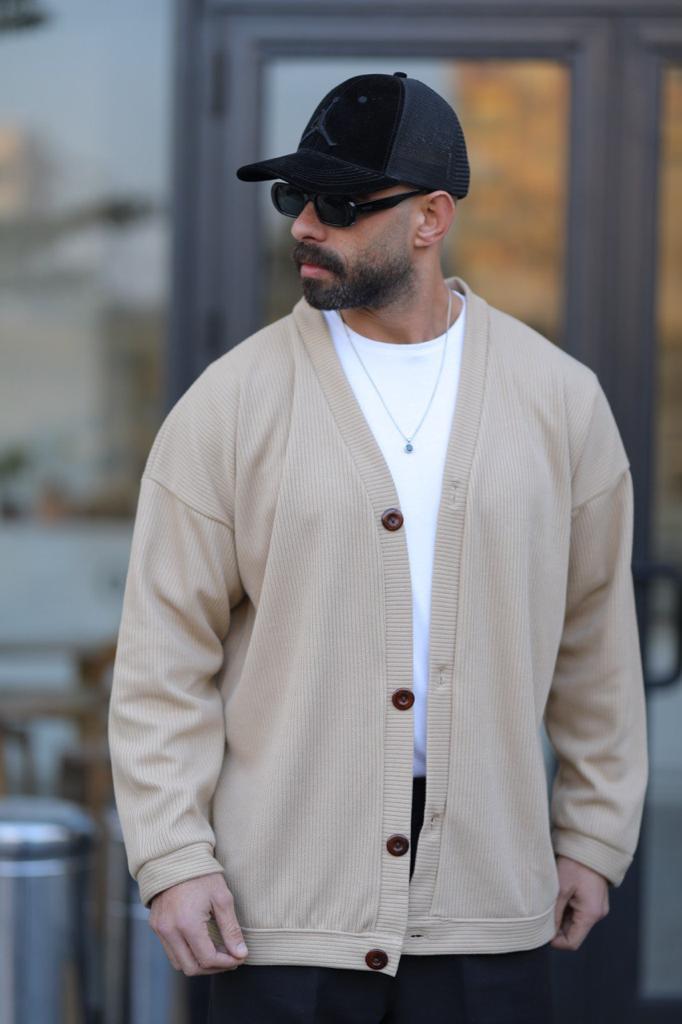 Chunky Open Cardigan "M