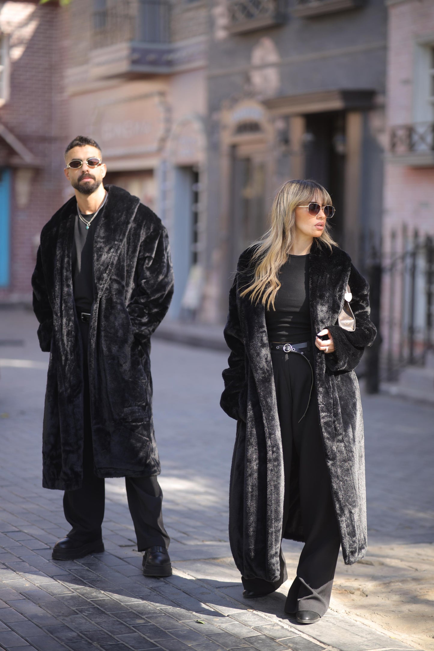 Fur long coat For her