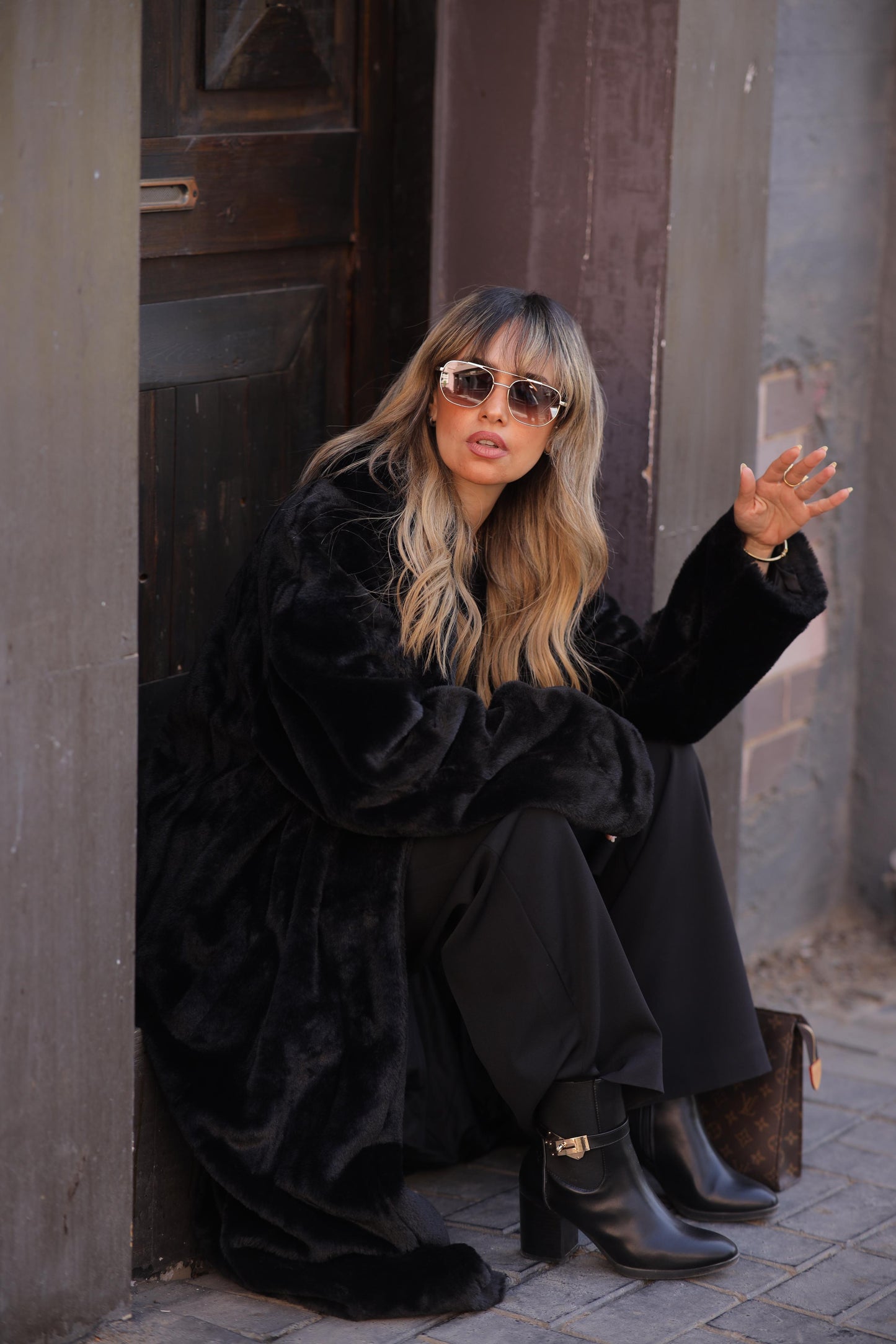 Fur long coat For Her