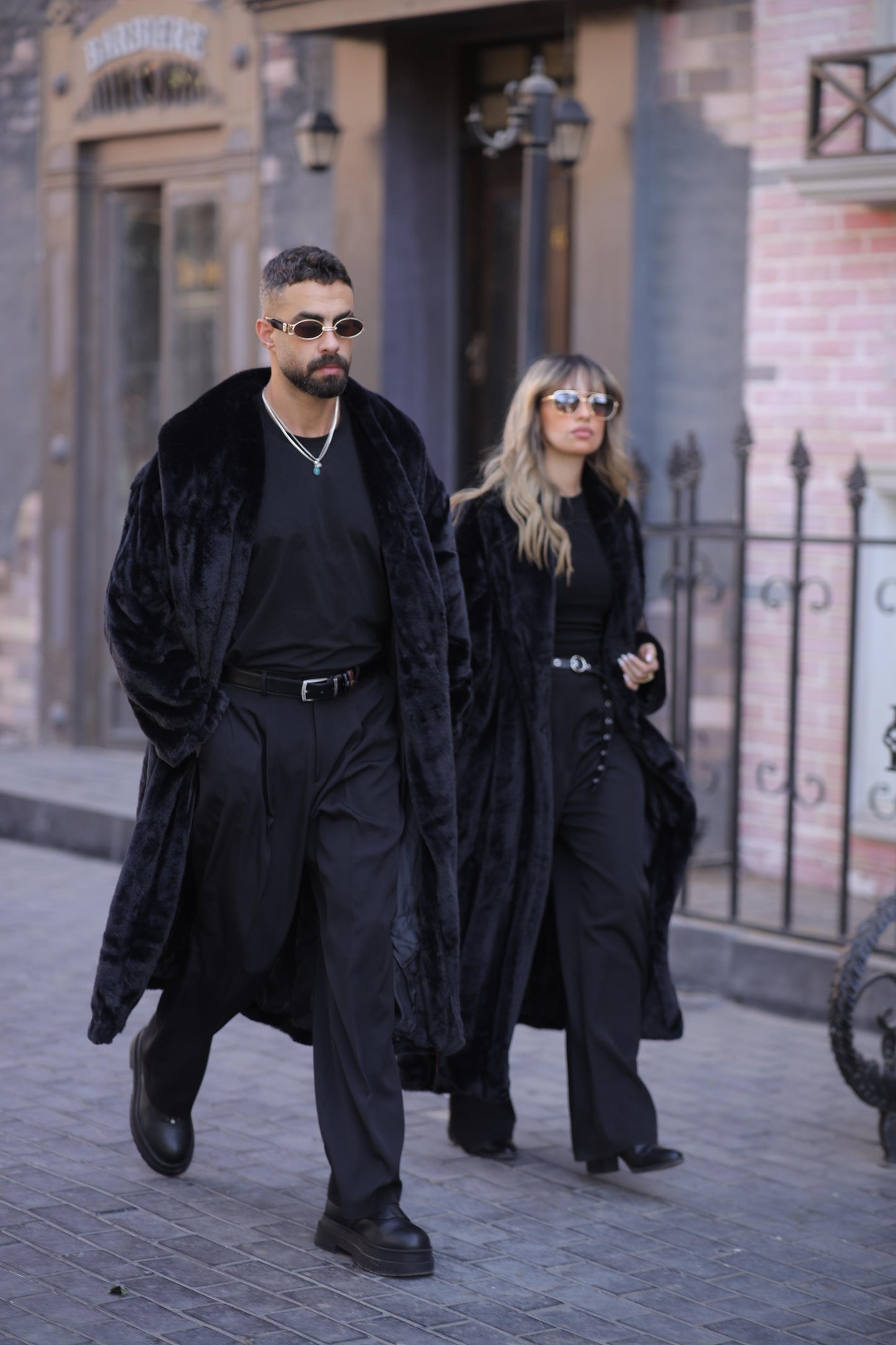 Fur long coat For her