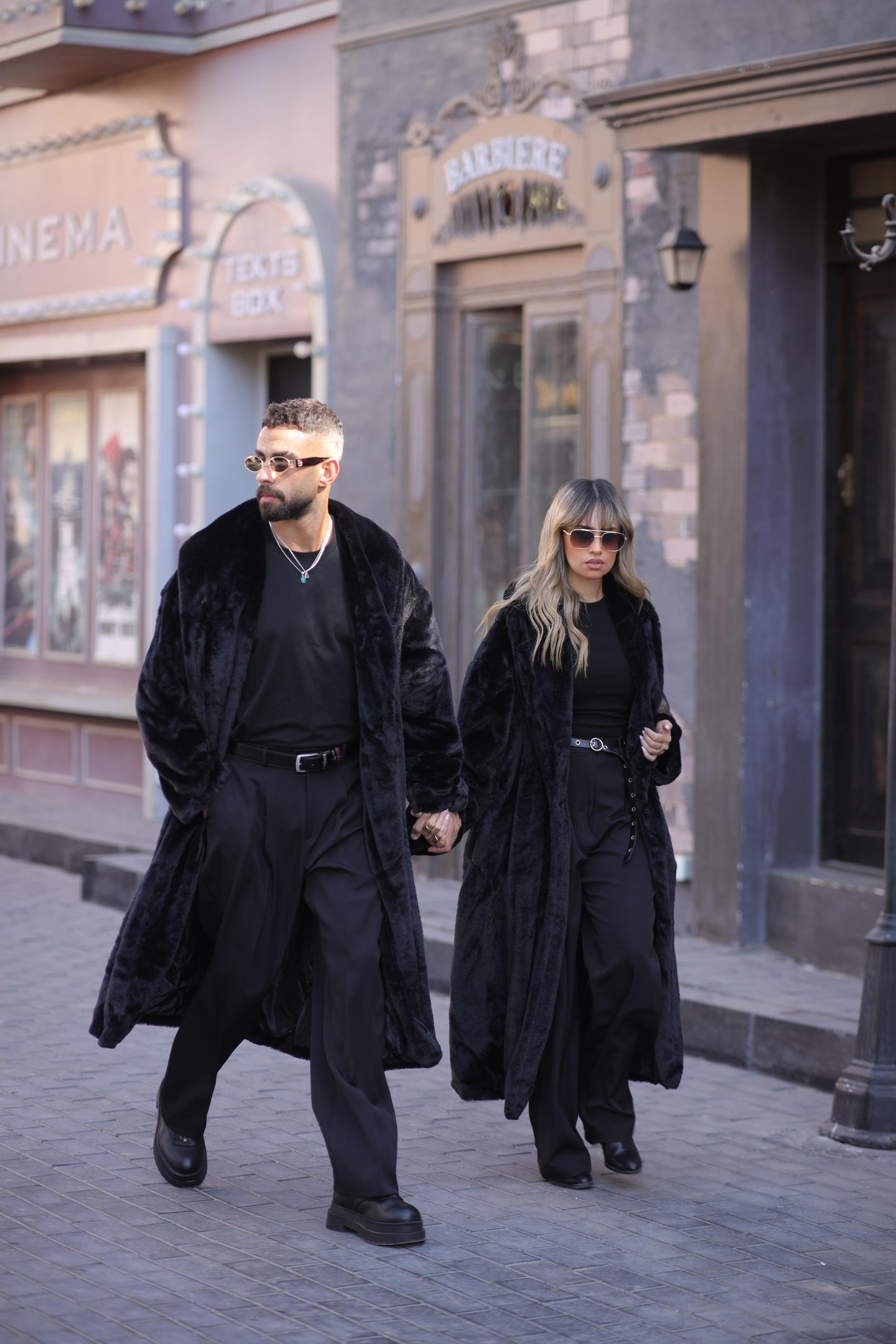 Fur long coat For her