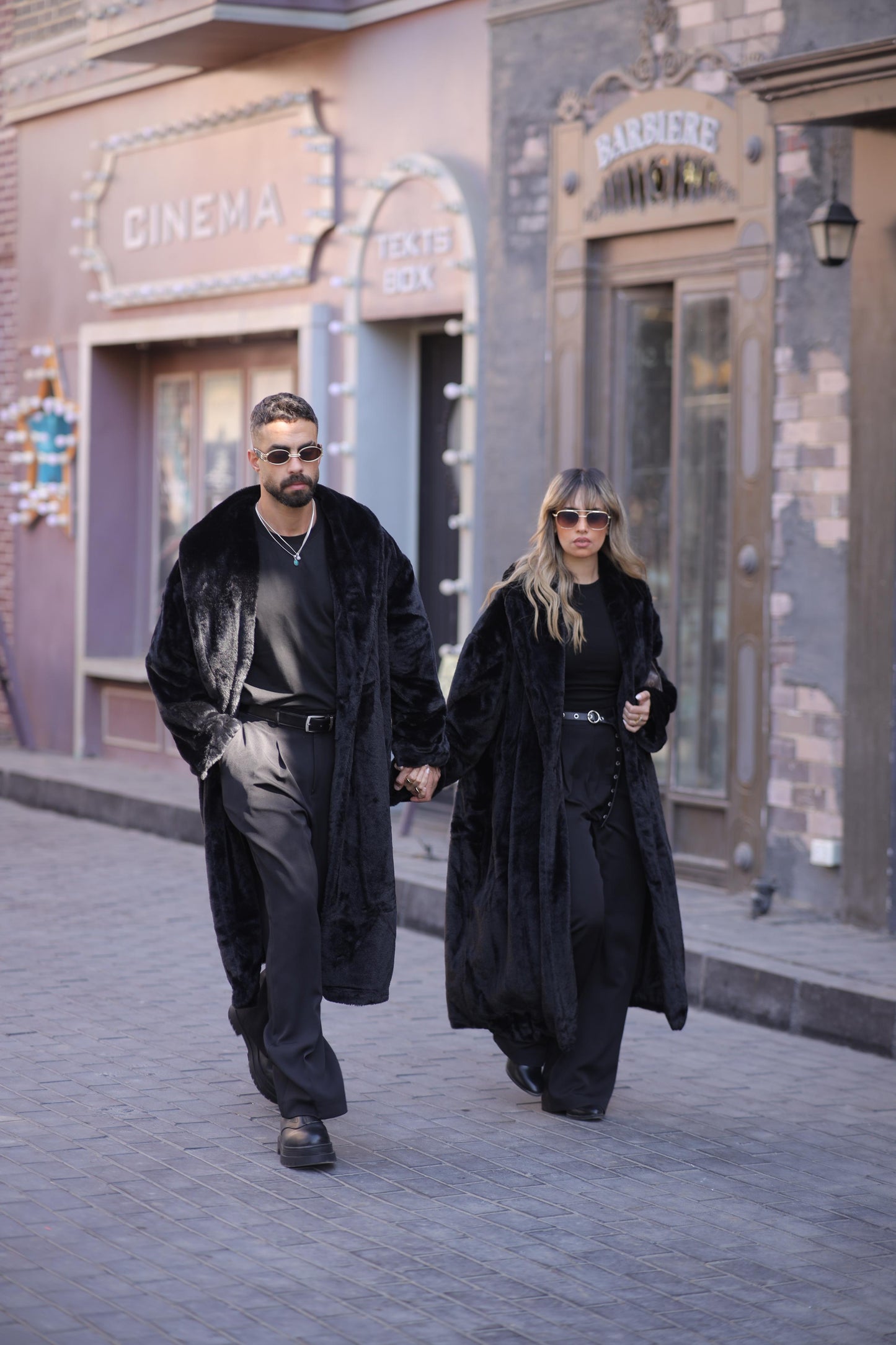 Fur long coat For her