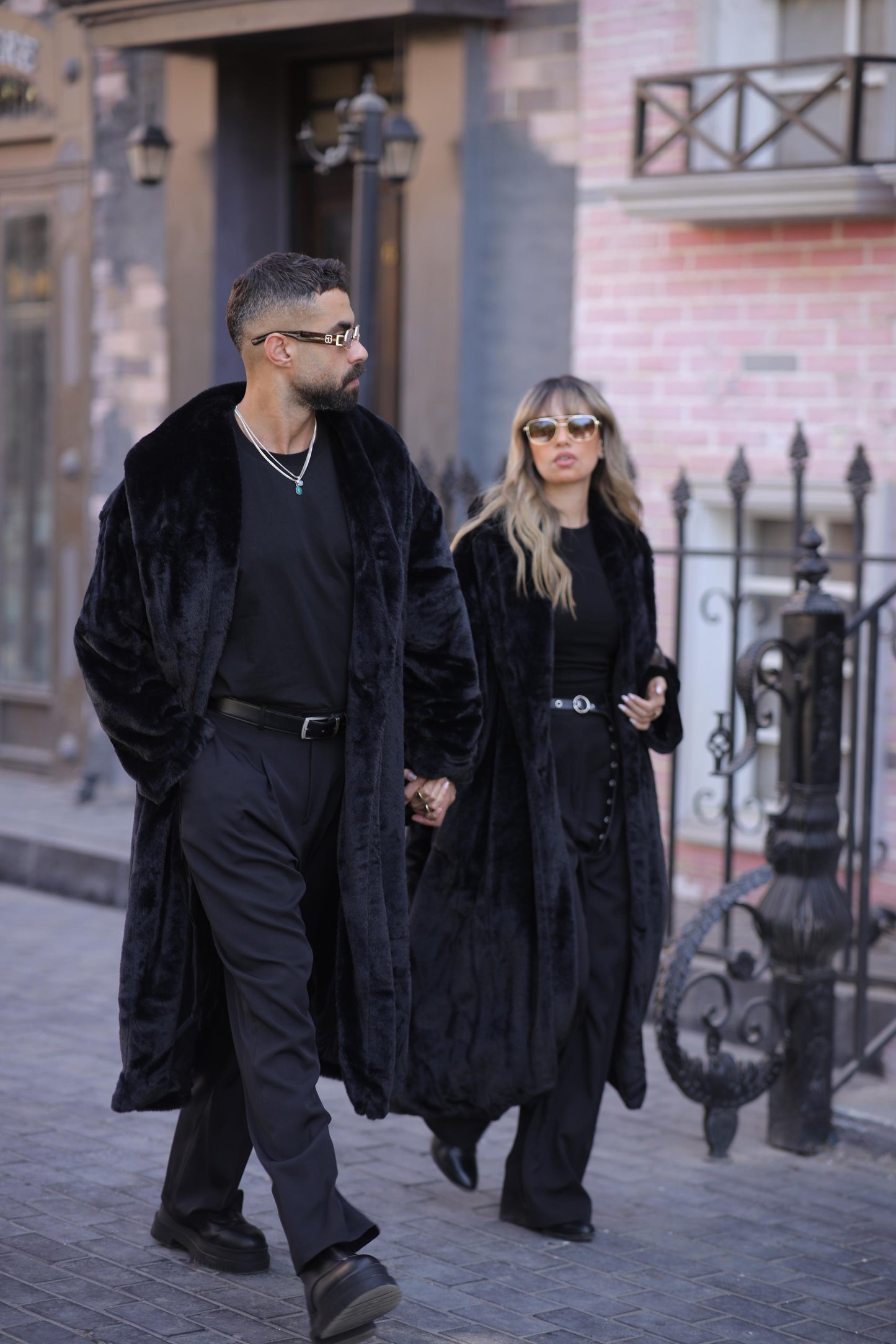 Fur long coat For her