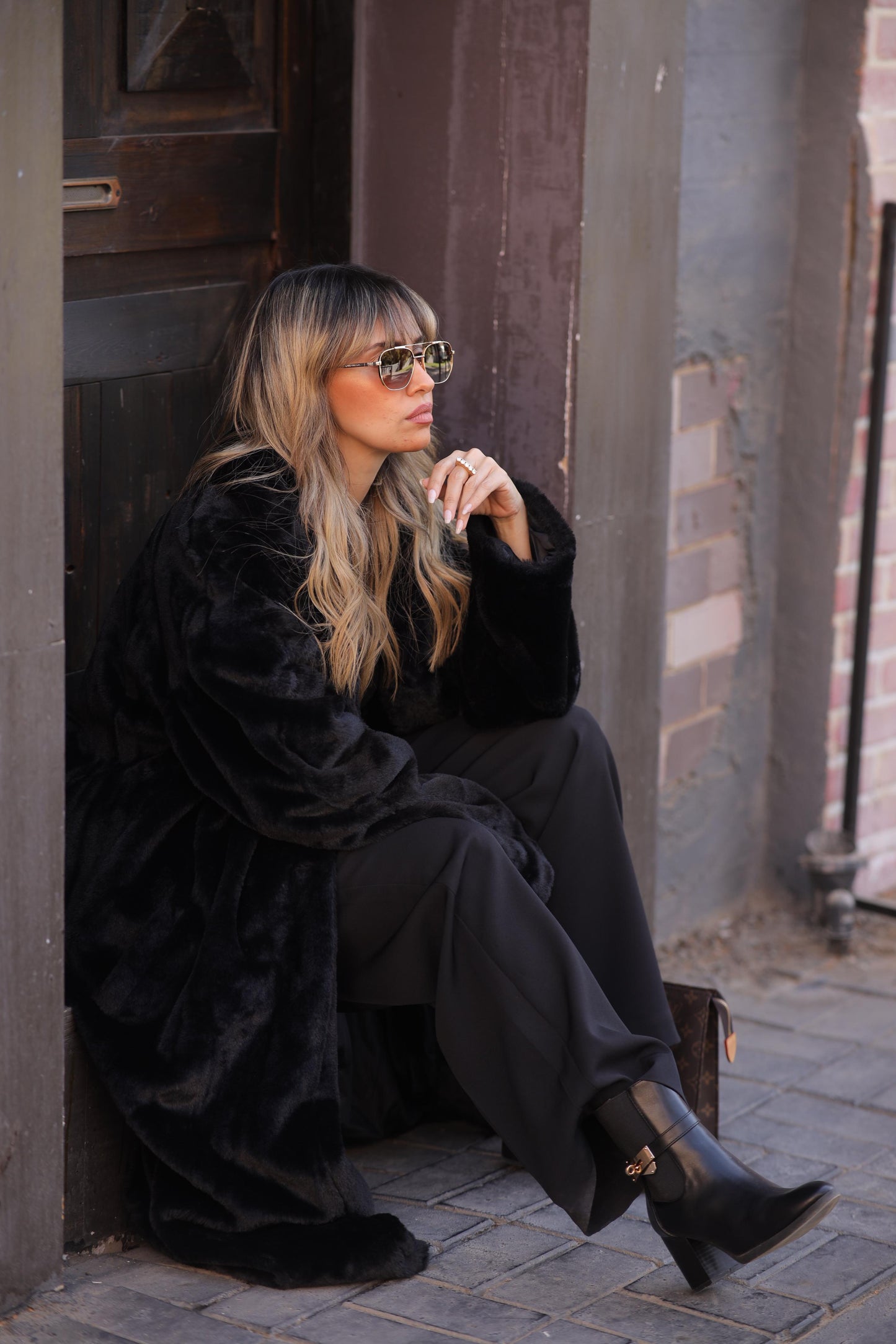 Fur long coat For Her