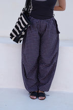 Karo Check wide Trousrs