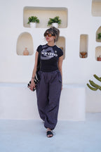 Karo Check wide Trousrs