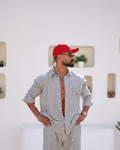 TRANQUIL LINEN STRIPPED "M (Vest Only)