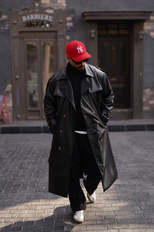 Leather trench coat For Him