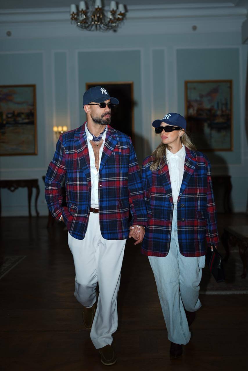 Heritage chic blazer In Red - Couples Bundle