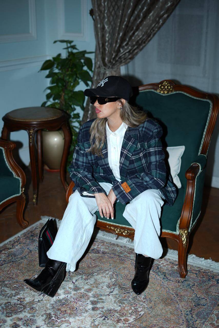 Heritage chic blazer in green - For Her