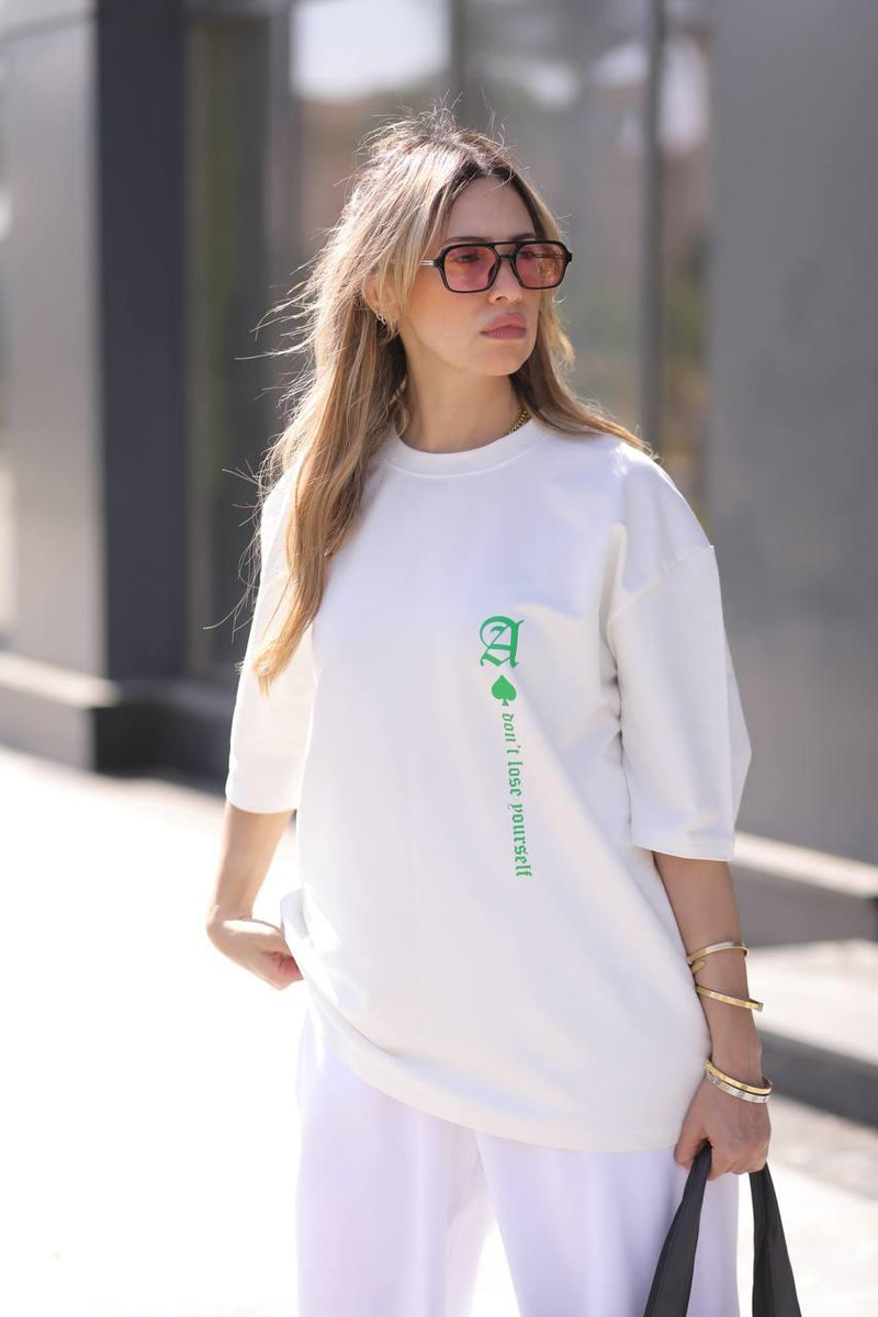 Oversized printed Two T shirts (Female)